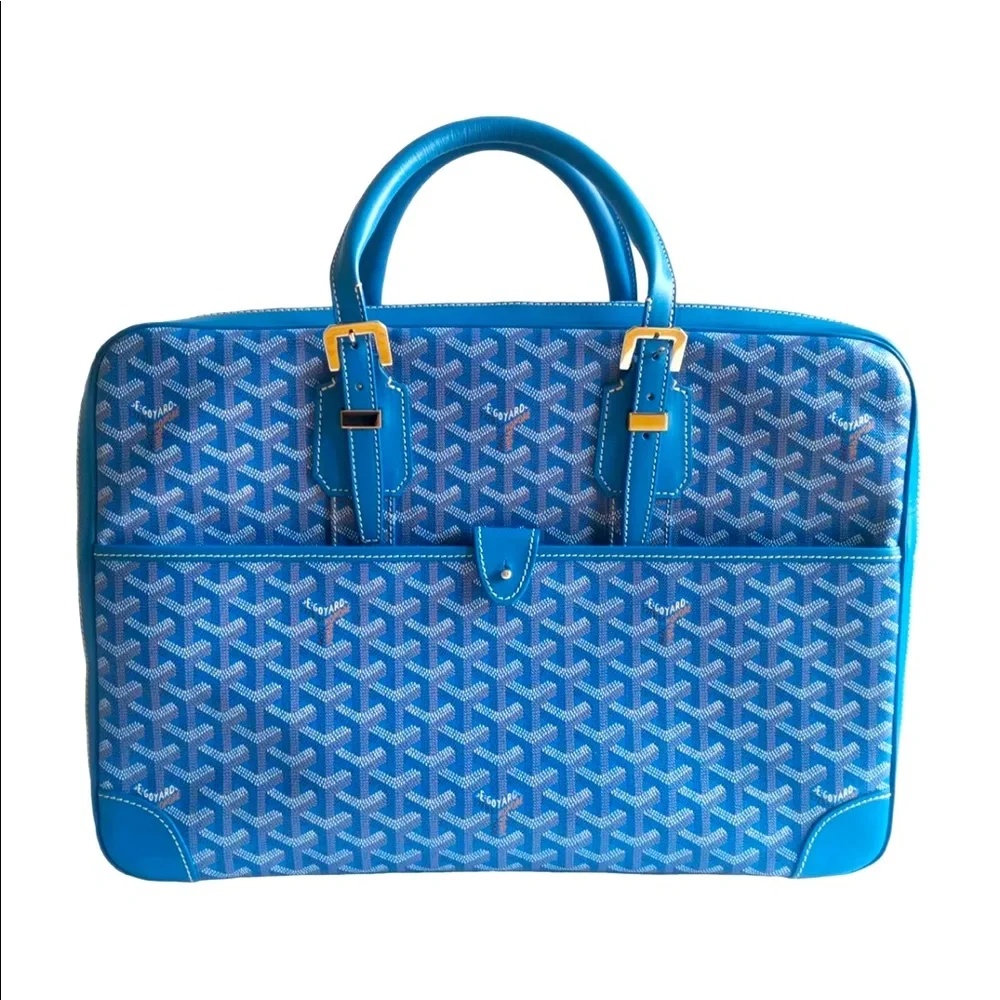 Auth Goyard Ambassede MM in **Rare** Light Blue - Picture 1 of 12
